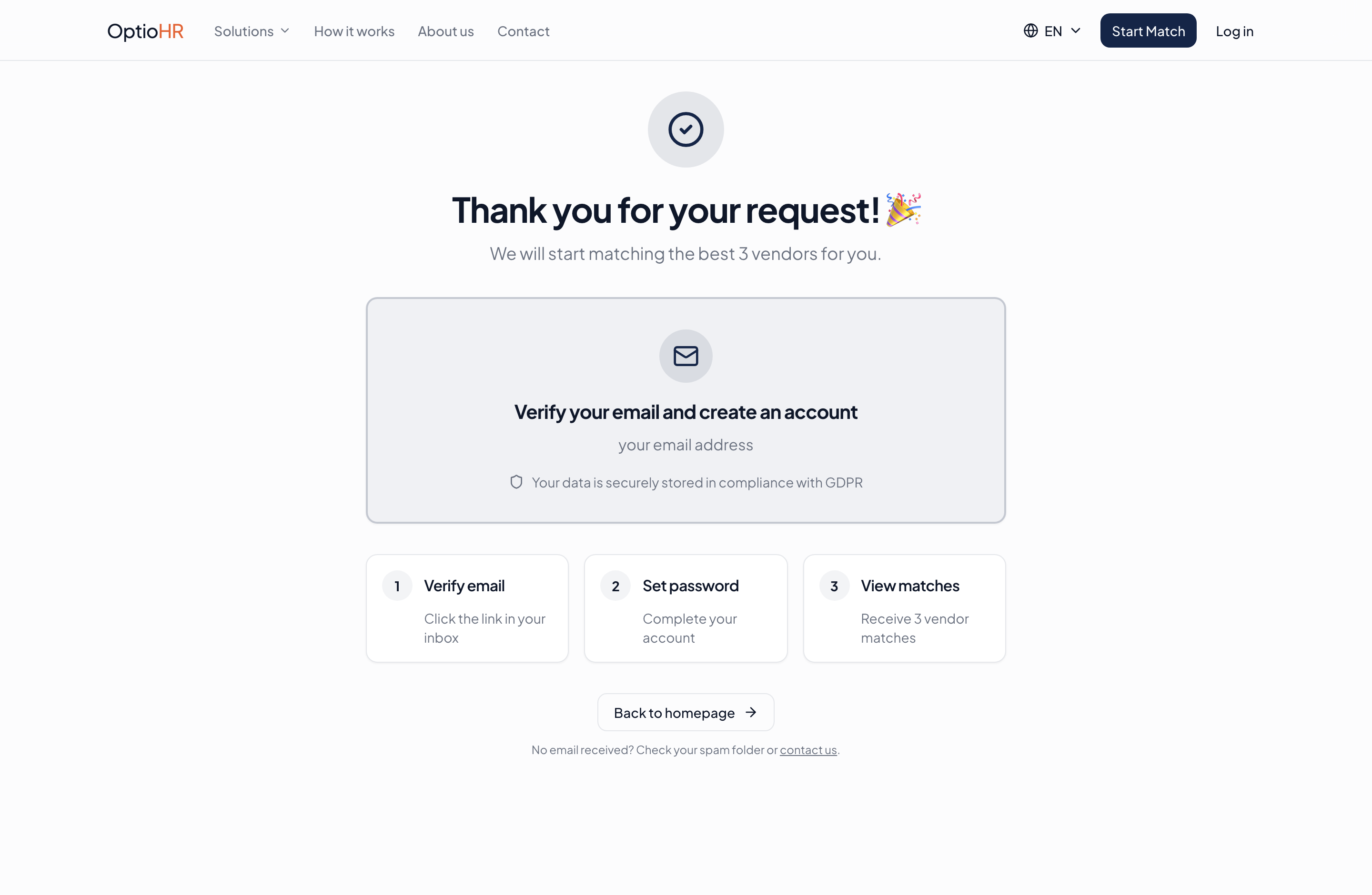 Confirmation email and account activation.
